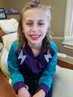 My daughter Angela got her braces off yesterday! Her teeth look amazing! The results are incredible.