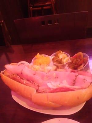 12"Hoagie with sides of  peppers and pickles