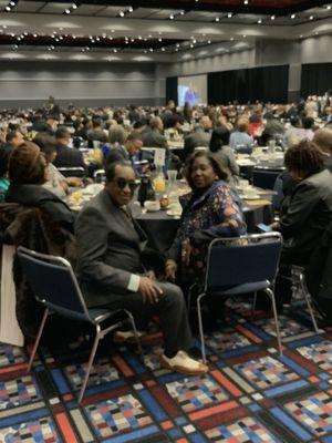 Houston's own Wash Allen and Attorney Barbara J Hudson at the 2019 MLK Breakfast