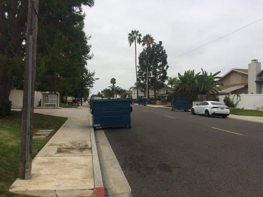 Hey CR&R, Don't park dumpsters in front of our complex please.