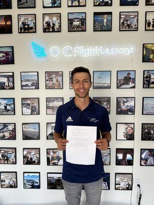 Congratulations to Max on passing his Private Pilot checkride