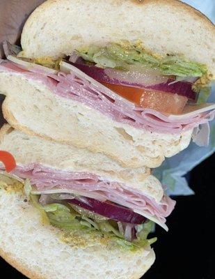 Ham and cheese Blimpie sub