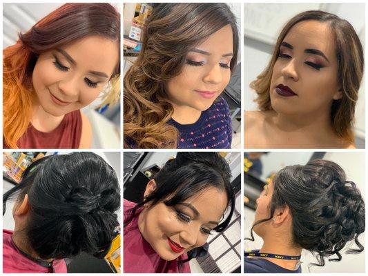 Makeup and up do's