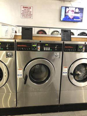 Washers in the middle of the room.