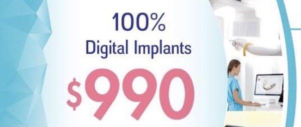 Promo includes implant, abutment and ceramic crown.