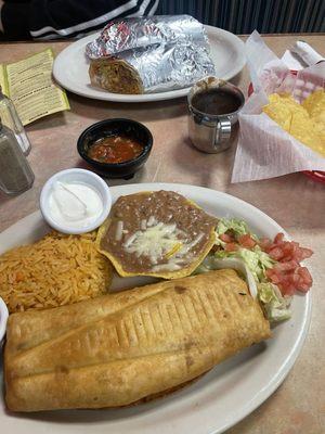 Chimichanga Casa Burrito with pork