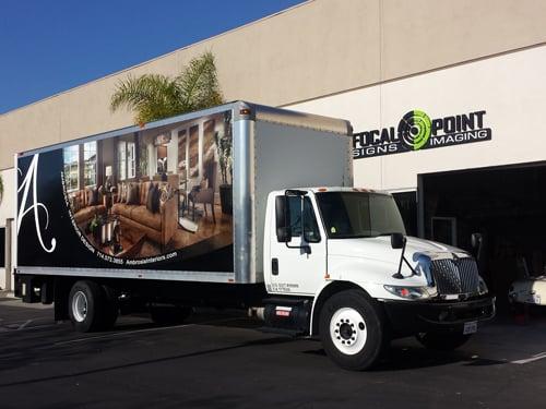 Full truck  wrap for Ambrosia Interior Designs using high performance Avery 10 year vinyl.