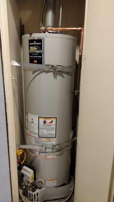 New water heater installation.