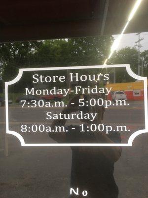 Business hours.