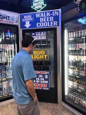 Walk-in beer cooler