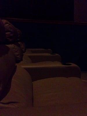 New reclining seats throughout first floor of cinema rooms.