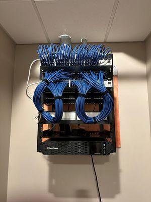 Network Rack, Modem, Router and Switch Installation