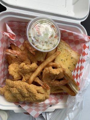 Catfish and shrimp. Delicious