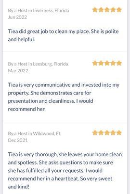 Just a few reviews for properties that I either manage, clean, or co-host on airbnb.