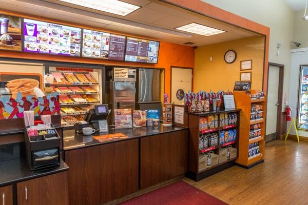 There is a full Dunkin Donuts in the Concord St. Antrim T-Bird Mini Mart.