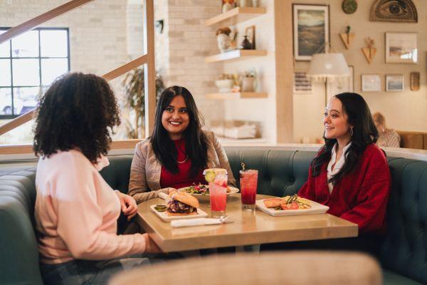 Ladies enjoying their lunch together.