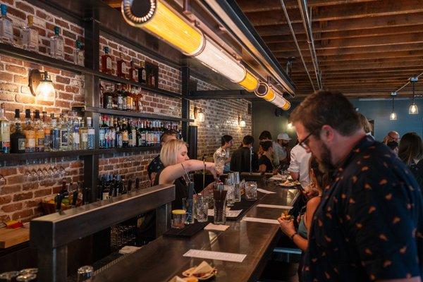 Mezzanine bar at Penny Farthing.