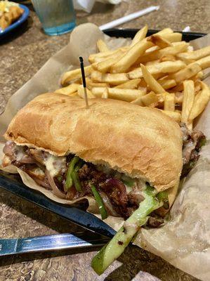 Philly steak sandwich