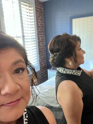 Perfect updo for dress I wore.