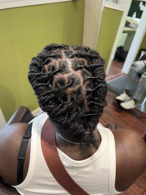 Stater loc style for new locs.