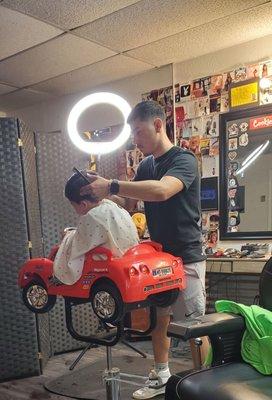 Boys haircut.