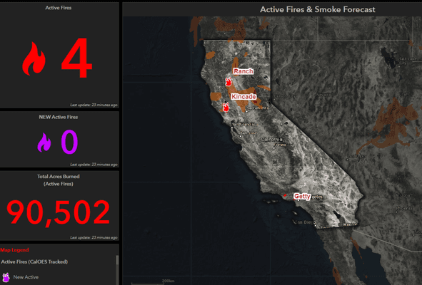 With real time updates on fire containment, acres burned, and air pollution, this is a helpful tool for all CA residents.Stay safe out there