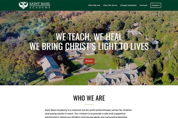 Website designed and built for Saint Basil Academy
 sbagoa.org