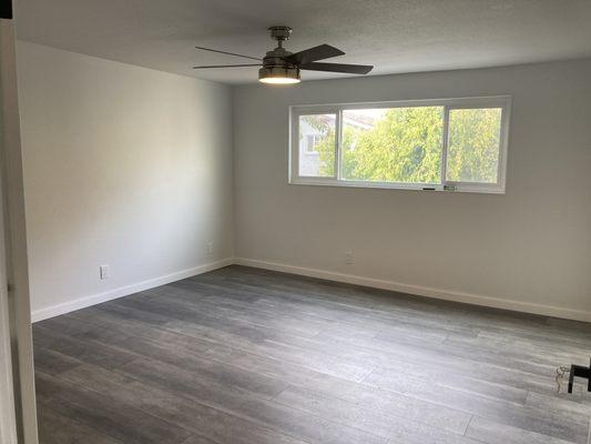 Complete Bedroom Remodel with LVP flooring