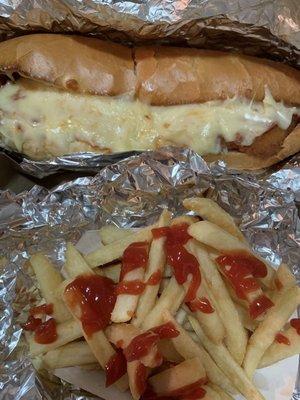 Chicken parm and fries