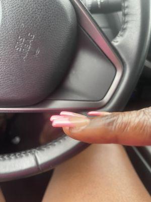 Why is my nails sticking up like this ??? When I asked for curve