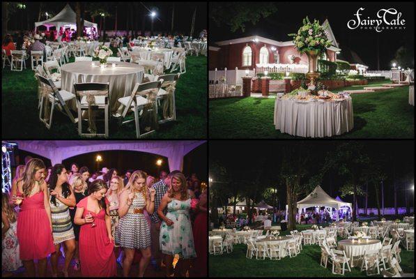 Beautiful backyard wedding by A-1 Wedding & Party Rentals.