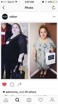 Congratulations to Mina, who lost 40 lbs in 40 days at W8 barYou did amazing!!!