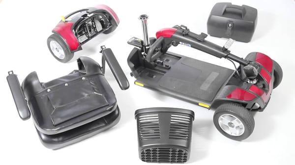 Portable scooters and powerchairs are easy to tear down and fit in the trunk of your car.