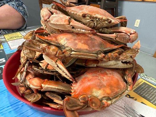 Delicious boiled crabs