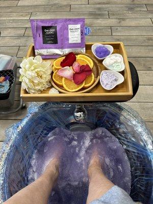 Fabulous lavender gel pedicure!