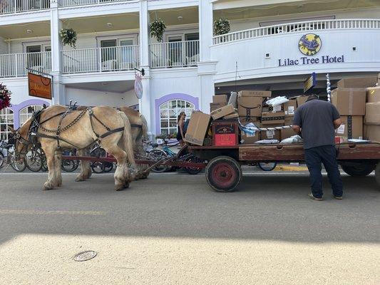 This is how Amazon delivers to the island.