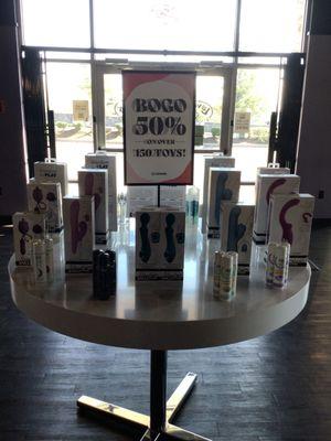 Bogo 50% Evolved, Playboy Pleasure, Gender X, and Zero Tolerance. Offer valid 8/25/2024 -9/28/2024 at store closing.