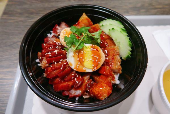 8. Red and Crispy Pork Rice Bowl