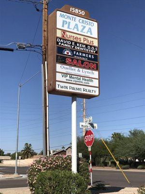 Here's where the plaza is. He has no sign saying "the Goldsmith" just a neon sign that says jeweler.