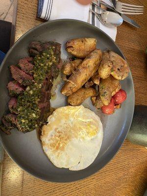 Steak and eggs