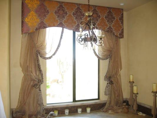 The most beautiful bathroom window treatment!