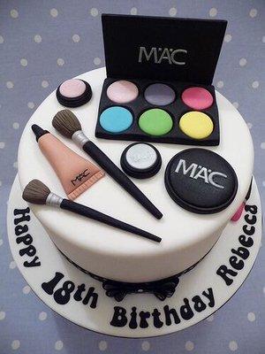 Make up lovers birthday cake