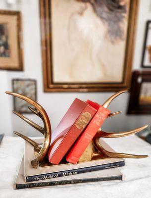 Arthur Court solid brass elk rare bookends.