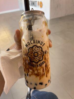 Brown sugar milk tea with boba