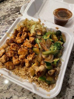 H1. Hibachi Vegetable with Side of Chicken and ginger sauce!  (1/31/2023)