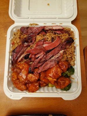 Combo Plate: General Gau's with Boneless Ribs