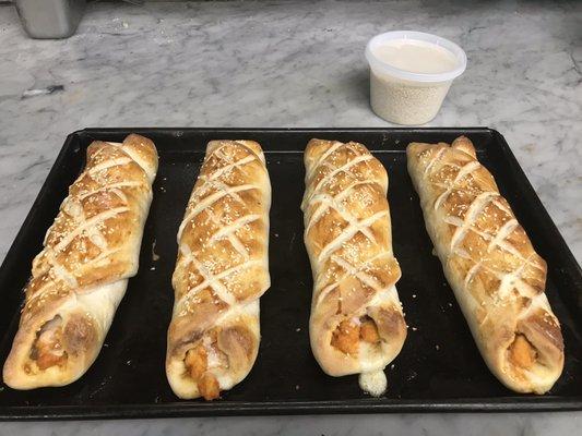 Buffalo chicken Rolls.