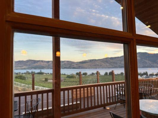 View from inside the winery.