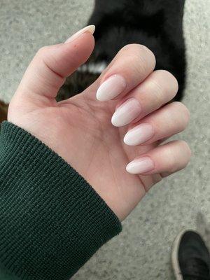 White Ombré, Almond shape.