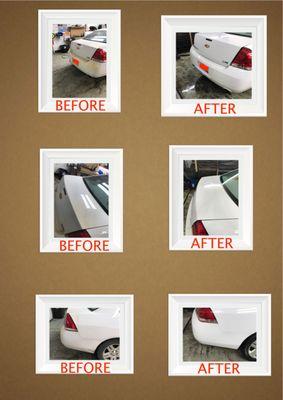 Before and After Pictures of a Chevrolet Impala Exterior